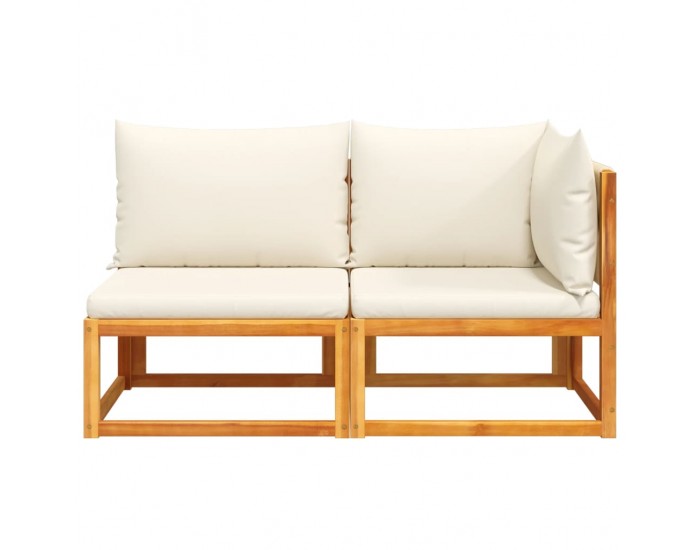 Sonata H Градински диван с възглавници, двуместен, дърво, акация и въже