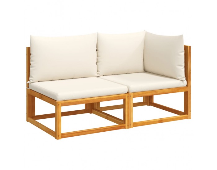 Sonata H Градински диван с възглавници, двуместен, дърво, акация и въже