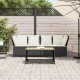 Sonata H Градински диван с възглавници, черен полиратан