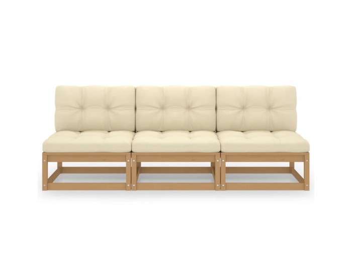 Sonata H 3-местен диван с възглавници, борово дърво масив