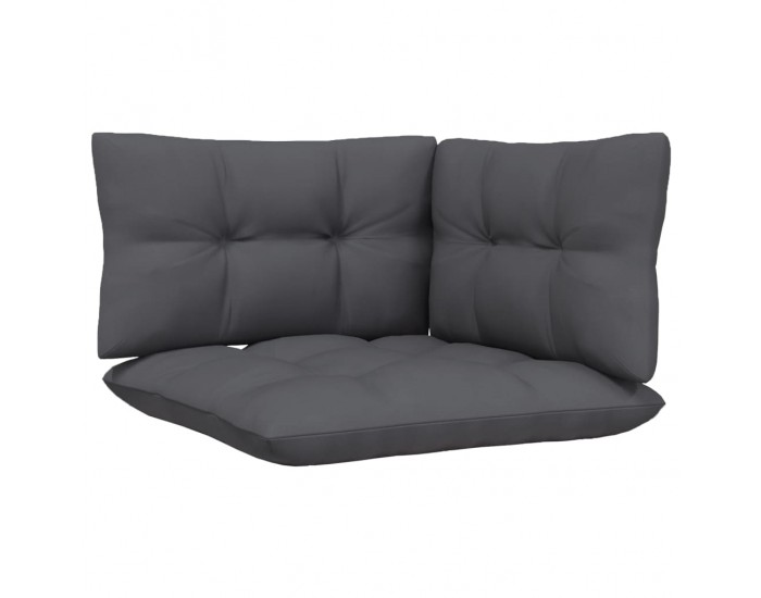 Sonata H 2-местен градински диван с възглавници антрацит, бор масив