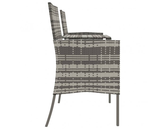 Sonata H 2-местен градински диван с чаена масичка, полиратан, антрацит