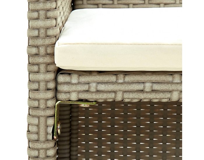 Sonata H 2-местен градински диван с възглавници, бежов полиратан