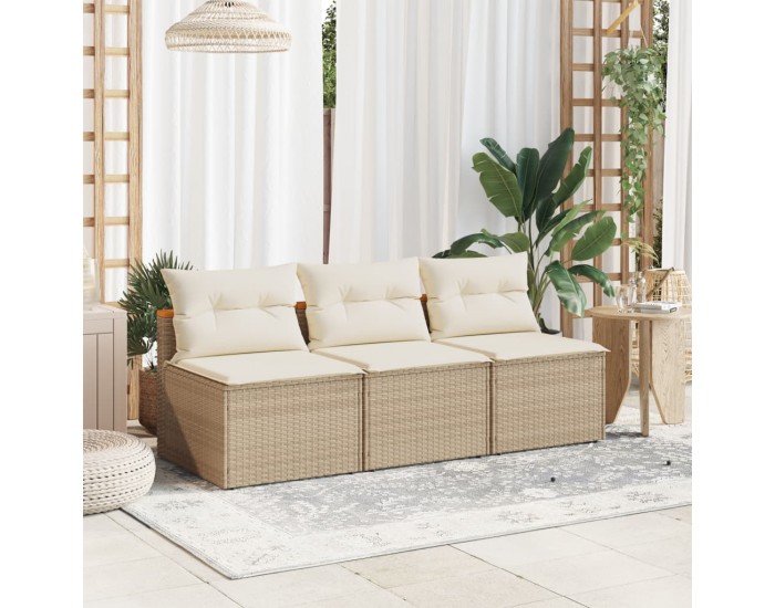 Sonata H Външни кресла без подлакътник възглавници 2 бр бежов полиратан