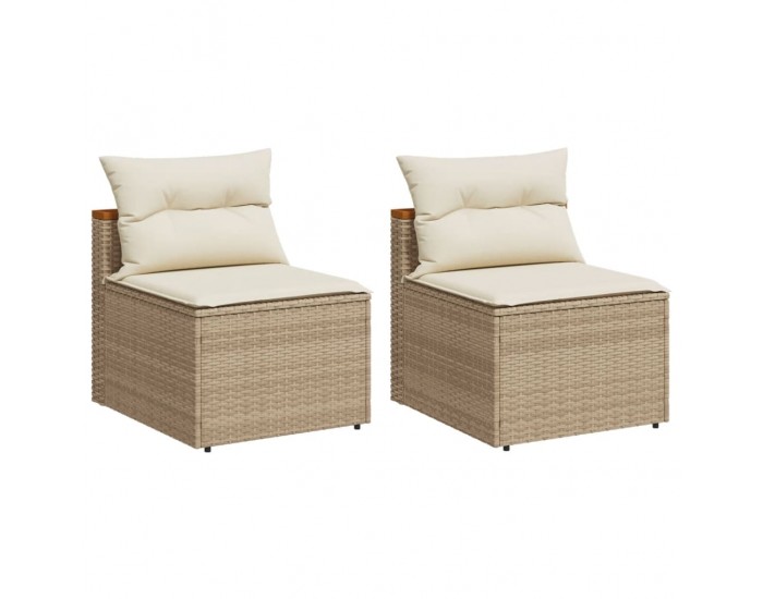 Sonata H Външни кресла без подлакътник възглавници 2 бр бежов полиратан