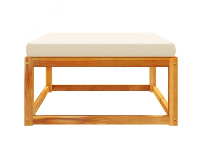 Sonata H Градинска табуретка с възглавница, 65x65x29 см, акация масив