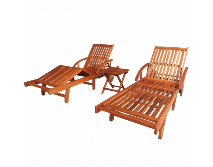 Sonata H Шезлонги, 2 бр, с маса, акациева дървесина масив Sonata H Шезлонги, 2 бр, с маса, акациева дървесина масив