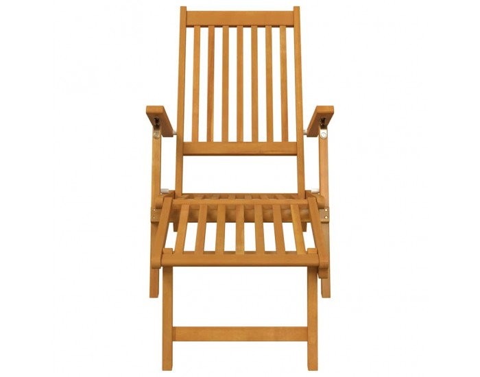 Sonata H Външен шезлонг с опора за крака и маса масивно дърво акация