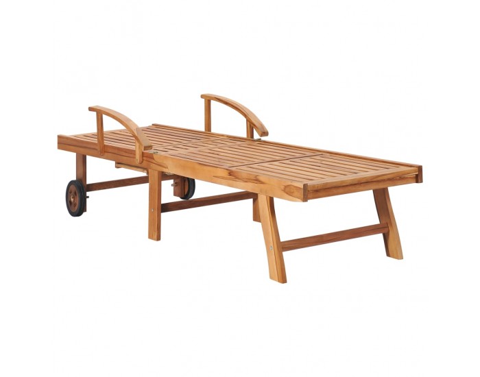 Sonata H Шезлонги с масичка и шалтета, 2 бр, тиково дърво масив