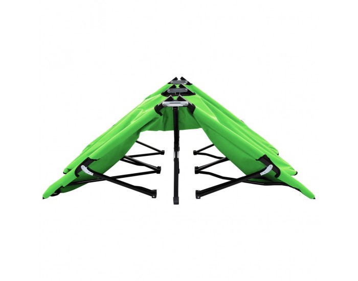 Sonata H Двуместен сгъваем шезлонг, зелен, стомана