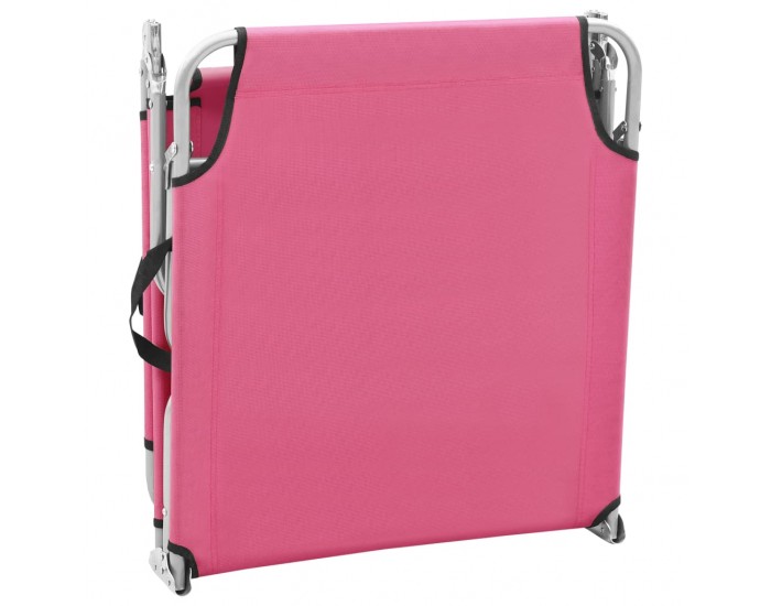 Sonata H Сгъваем шезлонг, стомана и текстил, розов