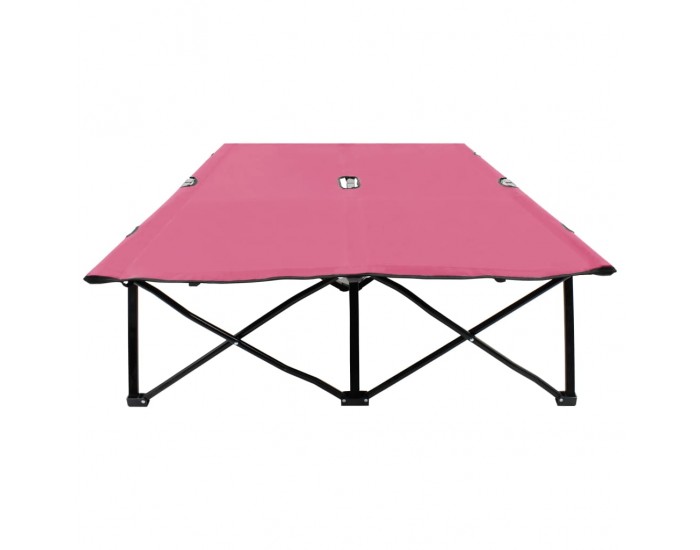 Sonata H Двуместен сгъваем шезлонг, розов, стомана