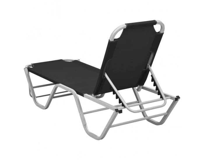 Sonata H Шезлонг, алуминий и textilene, черен