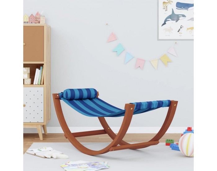 Sonata H Люлеещ се хамак за деца плат със сини ивици
