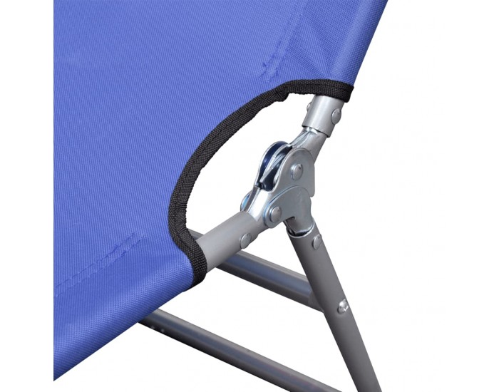 Sonata H Сгъваем шезлонг с възглавница, прахово боядисана стомана, син