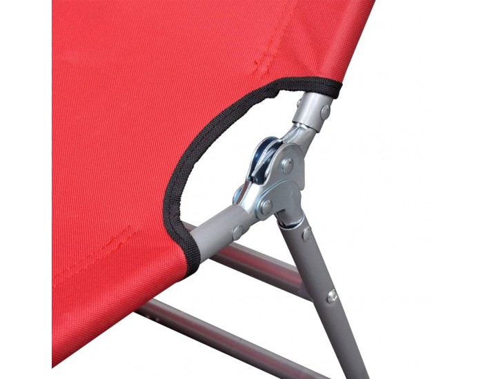 Sonata H Сгъваем шезлонг с възглавница прахово боядисана стомана червен