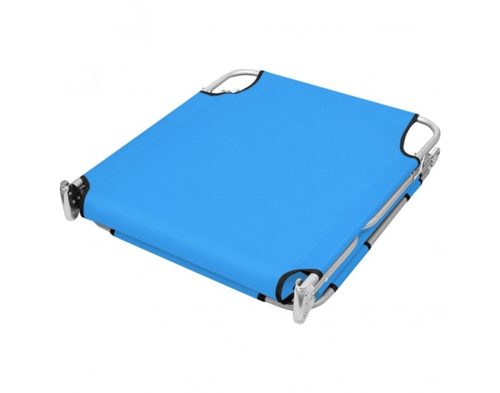 Sonata H Сгъваем шезлонг с възглавница, стомана, син тюркоаз