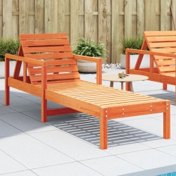 Sonata H Шезлонг, восъчнокафяв, 199,5x62x55 см, борово дърво масив - Шезлонги