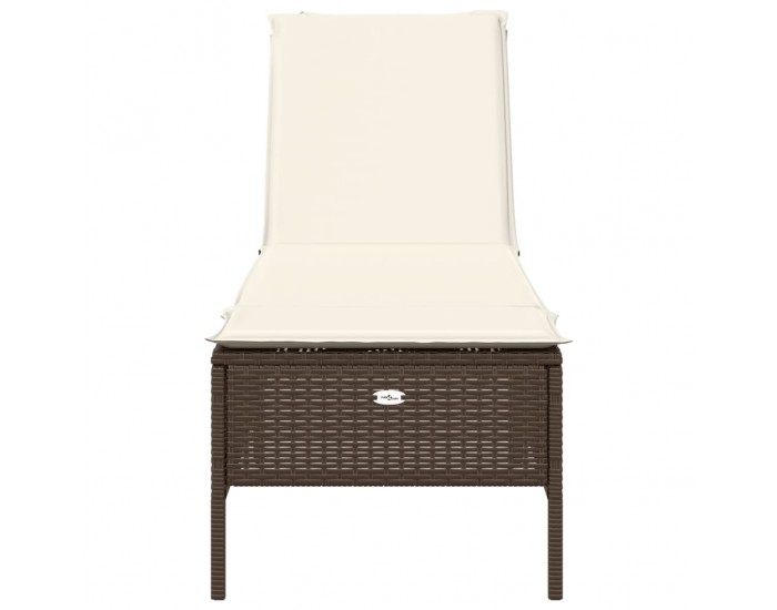 Sonata H Шезлонг с шалте, кафяв, полиратан