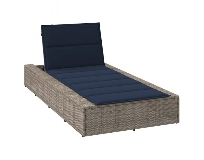 Sonata H Шезлонг с плаваща възглавница Grey Poly Rattan