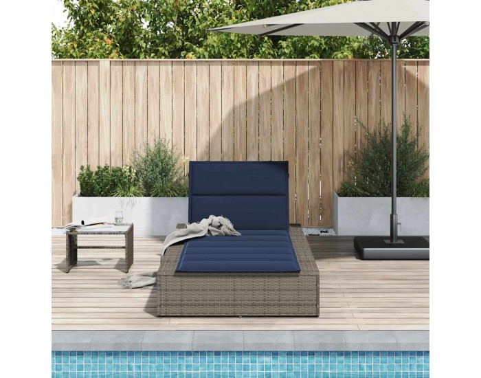 Sonata H Шезлонг с плаваща възглавница Grey Poly Rattan