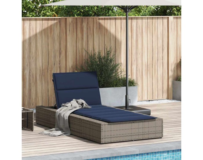 Sonata H Шезлонг с плаваща възглавница Grey Poly Rattan