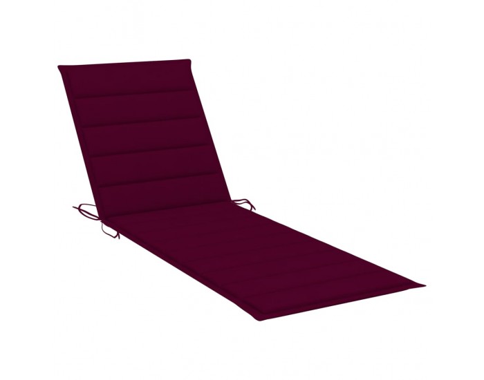 Sonata H Шезлонг с виненочервена възглавница, импрегниран бор