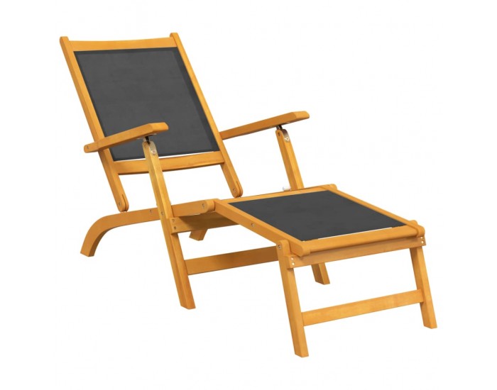 Sonata H Градински стол-шезлонг с маса, акациево дърво масив и textilene