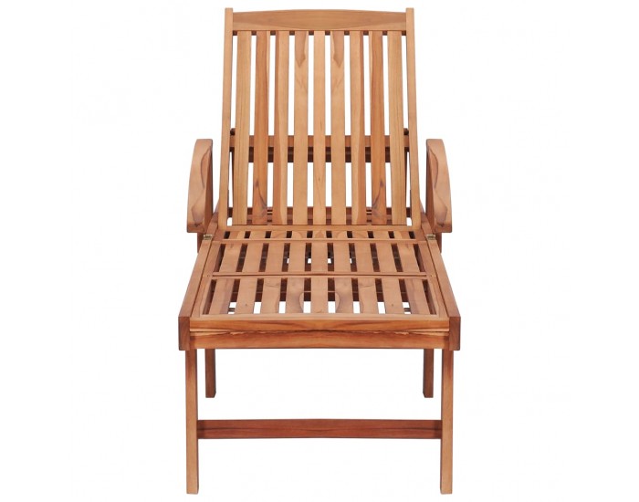 Sonata H Шезлонги с бежови шалтета, 2 бр, тиково дърво масив