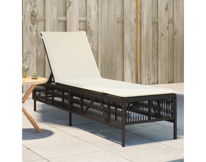 Sonata H Шезлонг с шалте, кафяв, полиратан