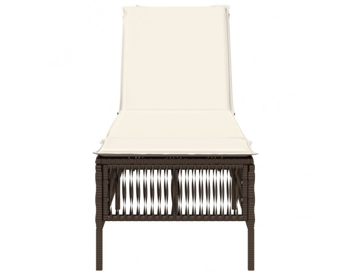 Sonata H Шезлонг с шалте, кафяв, полиратан