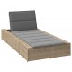 Sonata H Шезлонг с плаваща възглавница Beige Poly Rattan