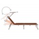 312461 Sonata H Folding Sun Loungers with Roof 2 pcs Aluminium&Textilene Brown