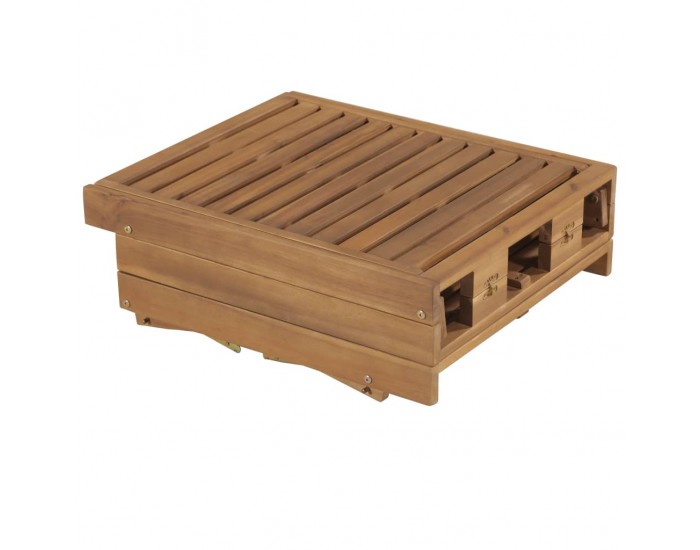 Sonata H Сгъваем шезлонг с шалте, акациево дърво масив