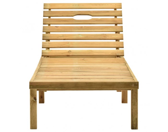 Sonata H Шезлонг със сива възглавница, импрегнирана борова дървесина