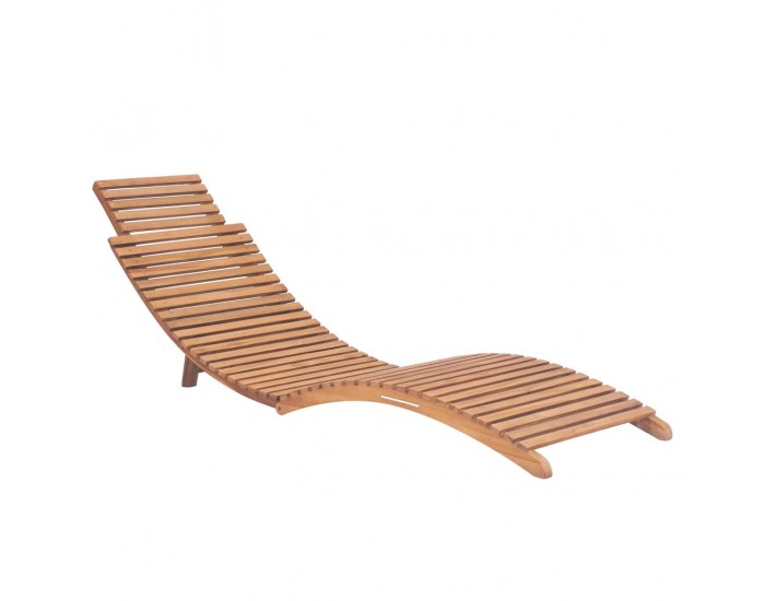 Sonata H Шезлонги, 2 бр, с възглавници, тиково дърво масив