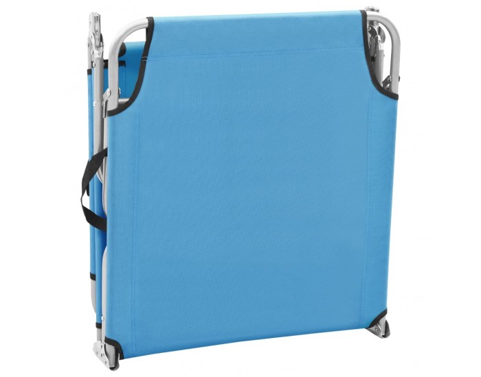 Sonata H Сгъваем шезлонг, стомана и текстил, син тюркоаз