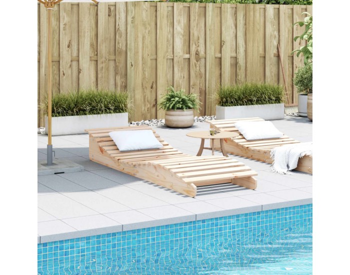 Sonata H Шезлонг, 205x70x31,5 см, борово дърво масив