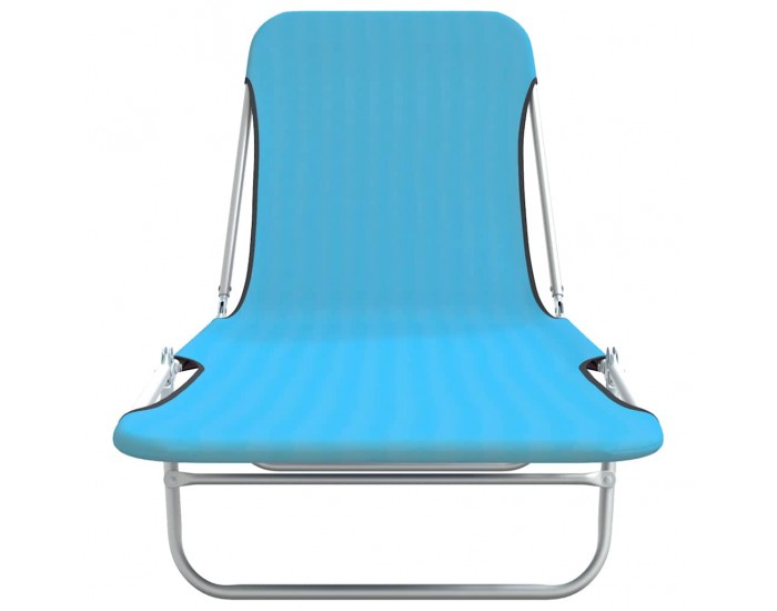 Sonata H Сгъваеми шезлонги, 2 бр, стомана и текстил, сини