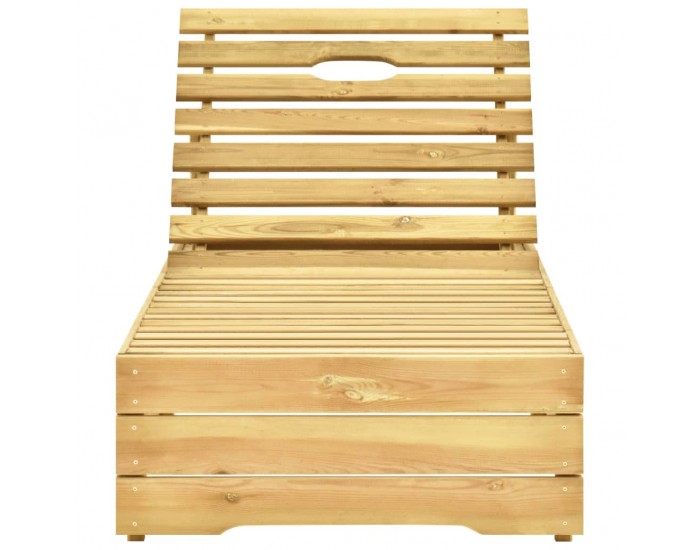 Sonata H Шезлонг със сива възглавница, импрегнирана борова дървесина