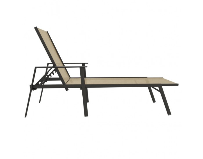 Sonata H Шезлонг, стомана и плат textilene, кремав