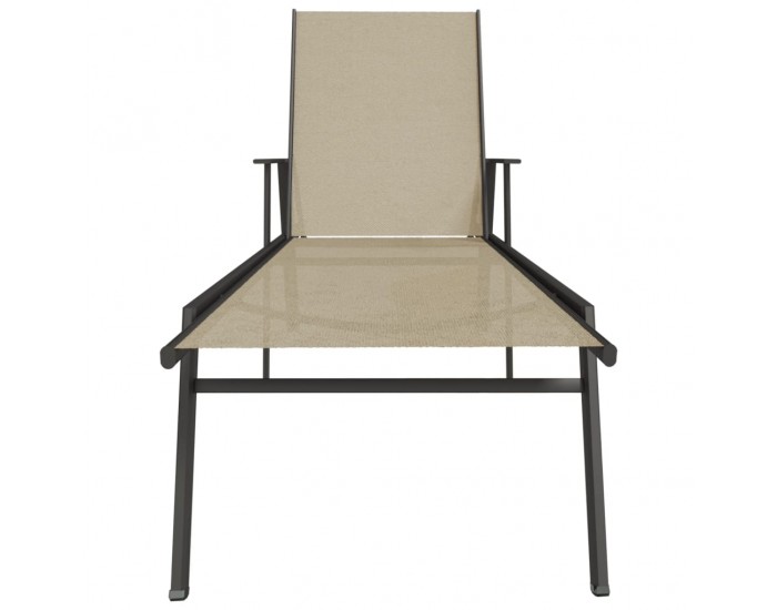 Sonata H Шезлонг, стомана и плат textilene, кремав