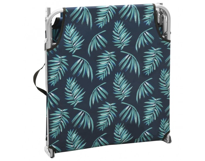 Sonata H Сгъваем шезлонг, стомана и текстил, принт на листа