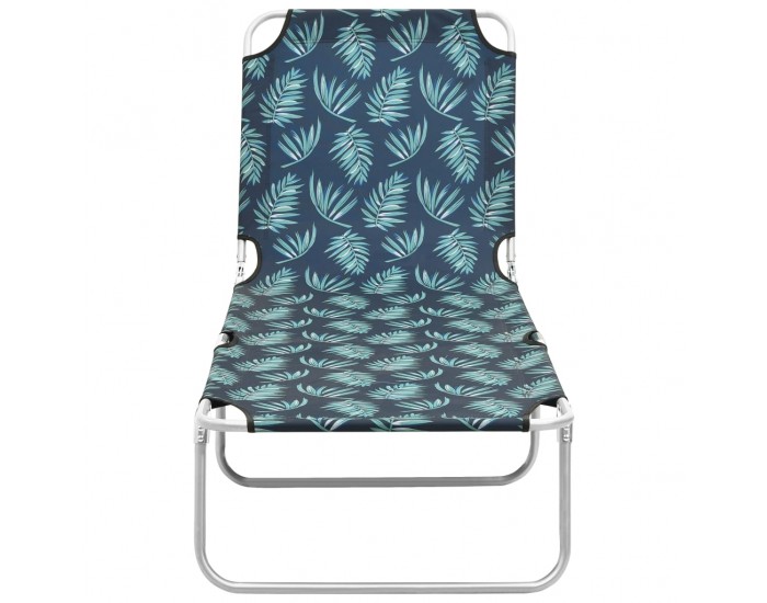 Sonata H Сгъваем шезлонг, стомана и текстил, принт на листа