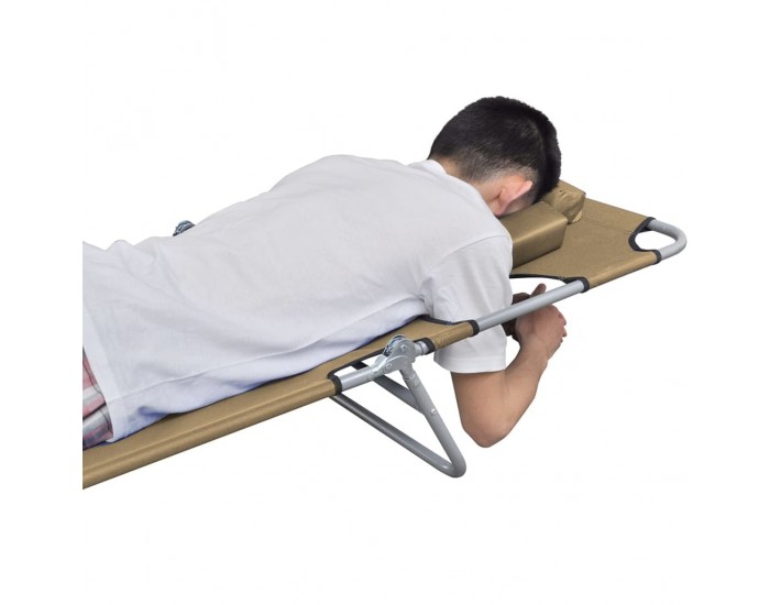 Sonata H Сгъваем шезлонг, възглавничка, регулируема облегалка, таупе