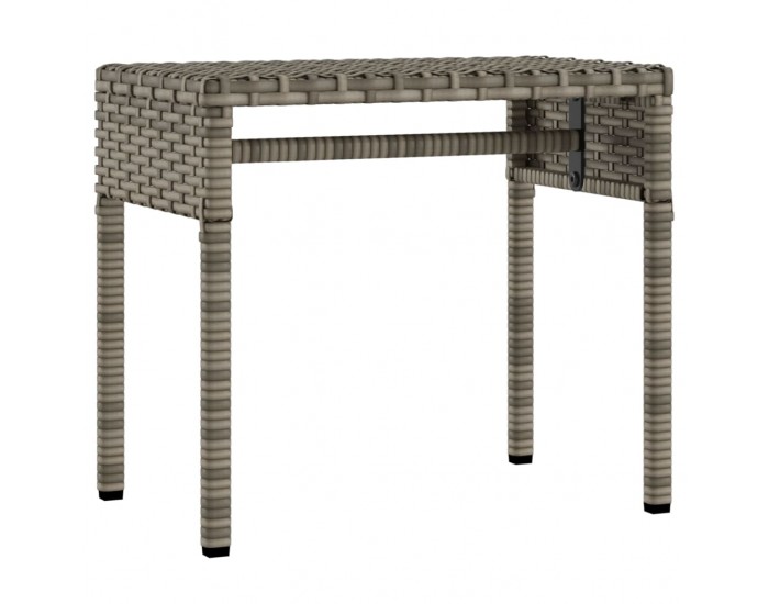 Sonata H Шезлонги 2 бр със сенника и маса, сиви, полиратан