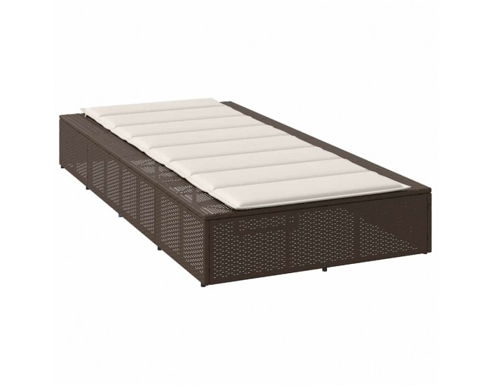 Sonata H Шезлонг с плаваща възглавница Кафяв поли ратан