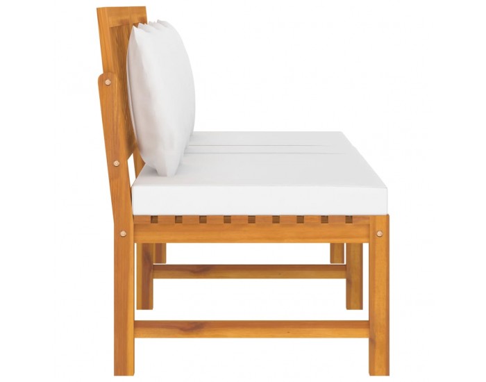 Sonata H Дневно легло с кремави възглавници, 200x60x75 см, акация масив