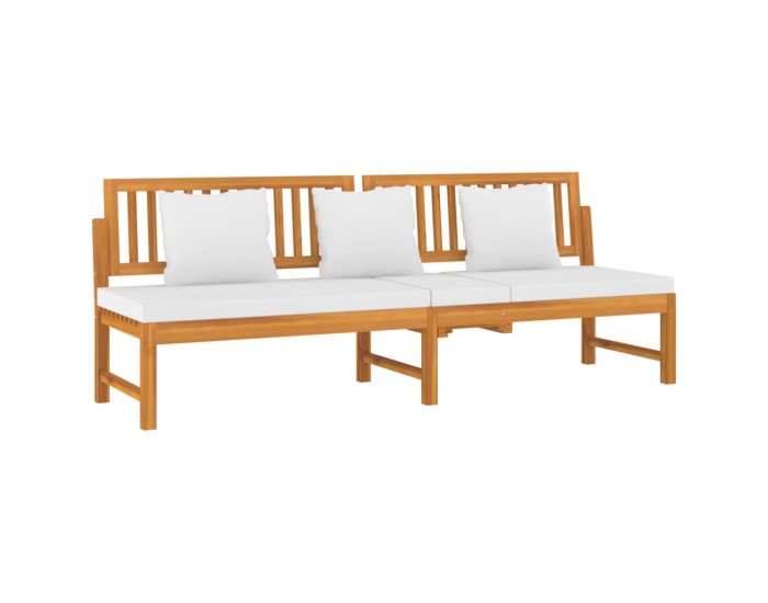 Sonata H Дневно легло с кремави възглавници, 200x60x75 см, акация масив