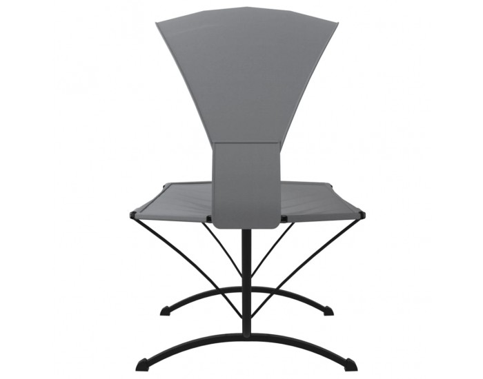 Sonata H Лаундж легло със сенник, сиво, стомана и плат Оксфорд